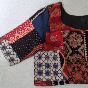 Ajrakh patch work handcrafted cotton blouse