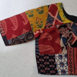 Ajrakh patch work handcrafted cotton blouse