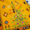 Hand worked kala cotton potli bag - Yellow - Image 4